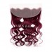 Body Wave #99J Virgin Human Hair 4x4 13x4 Transparent Lace Closure/Frontal
