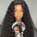 Ms Lula Wear and Go Water Wave Curly Glueless 5x5 HD Lace Closure Wig