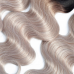 Virgin Hair Body Wave Ombre Dark Roots Grey Hair Bundles