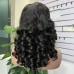 5x5 Glueless Double Drawn Bouncy Curl Transparent Lace Closure Wig