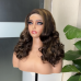 #4/27 Highlight 5x5 Glueless Double Drawn Bouncy Curl Transparent Lace Closure Wig