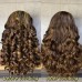 300% Density Double Drawn Bouncy Curly 13x4 Transparent Lace Full Frontal Wig