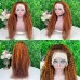 4/350 Ginger Mixed 13x4 Transparent Lace Front Wig Ginger Highlight Human Hair Wig