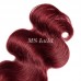 #99J Burgundy Color Body Wave Virgin Human Hair Bundles