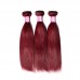 #99J Burgundy Color Natural Straight Virgin Human Hair Bundles