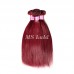 #99J Burgundy Color Natural Straight Virgin Human Hair Bundles