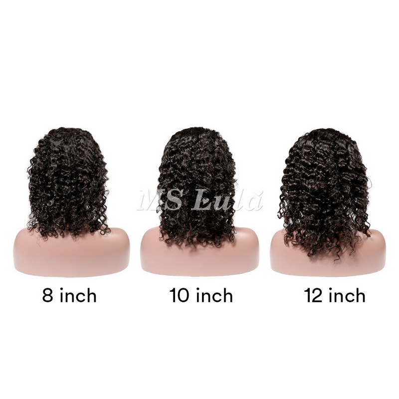 12 inch deep wave lace front wig